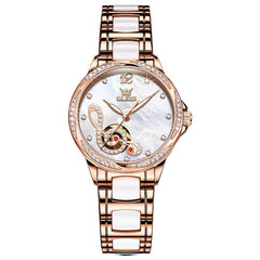 OLEVS 6656 – Women's Ceramic Mechanical Musical Note Watch