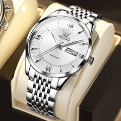OLEVS 6657 Stainless Steel Automatic Mechanical Watch for Men - All Gold Watch | Olevs Watch Store