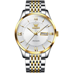 OLEVS 6657 Stainless Steel Automatic Mechanical Watch for Men - All Gold Watch | Olevs Watch Store