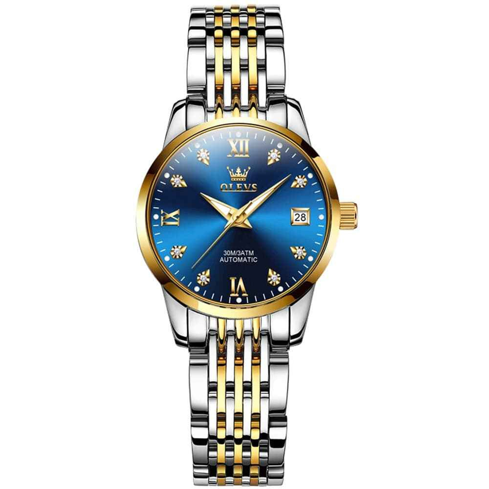 OLEVS 6673 – Women's Diamond Automatic Stainless Steel Watch