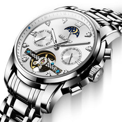 OLEVS 6678 Mechanical Moon Phase Automatic Watch for Men - All Gold Watch | Olevs Watch Store