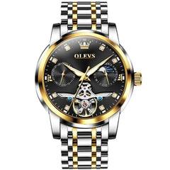 OLEVS 6703 – Men's Moon Phase Tourbillon Automatic Mechanical Watch