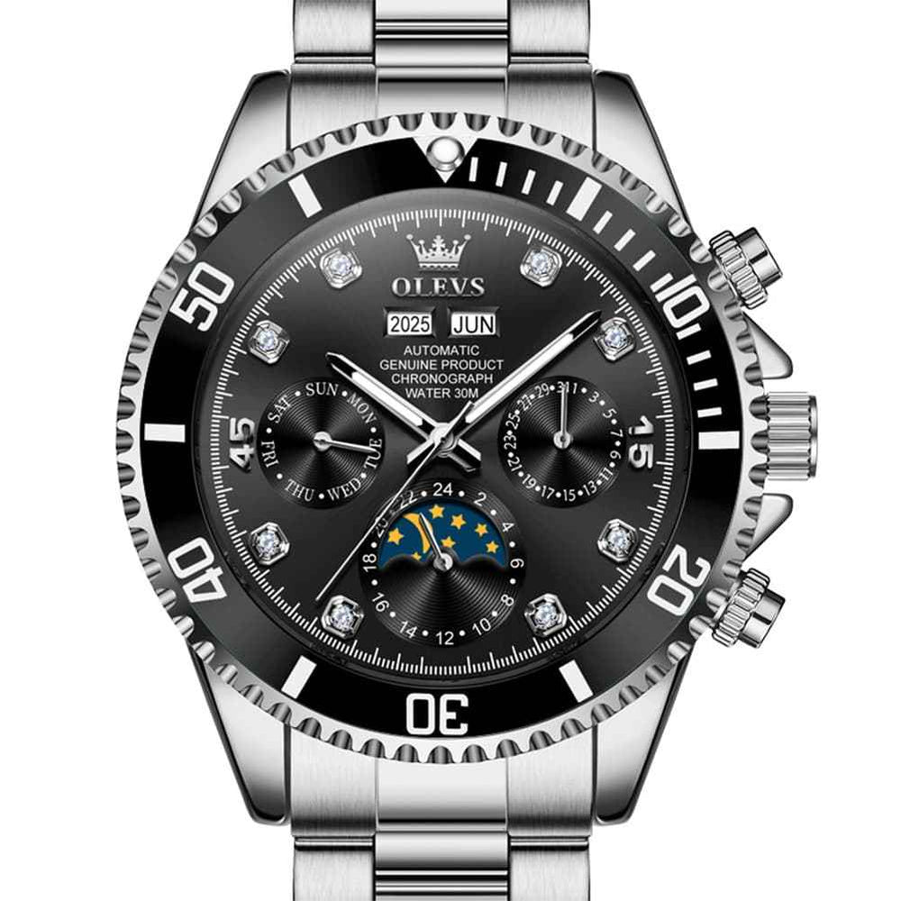 OLEVS 6729 – Men's Automatic Moon Phase Mechanical Watch
