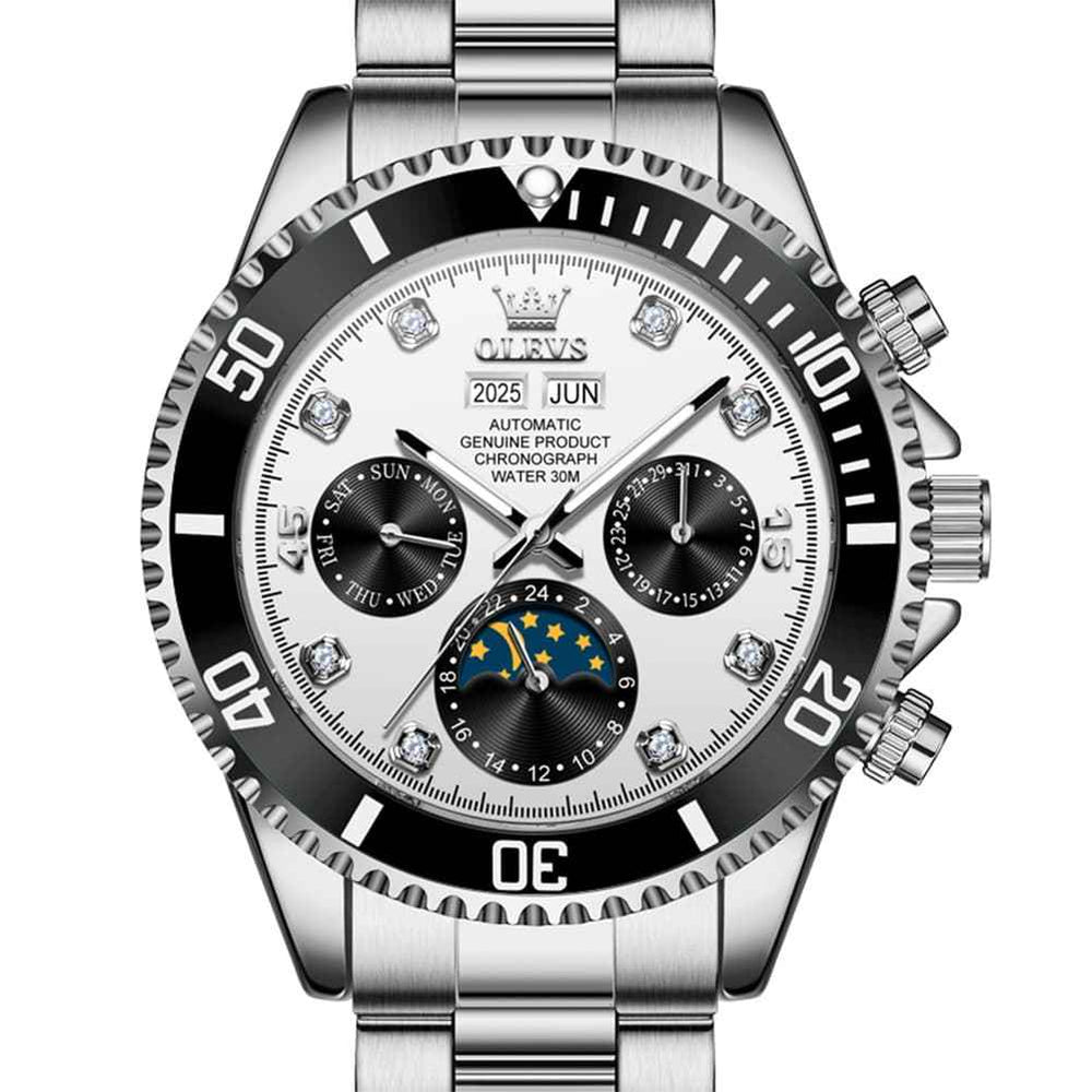 OLEVS 6729 – Men's Automatic Moon Phase Mechanical Watch
