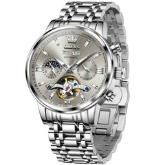 OLEVS 6740 – Men's Skeleton Flywheel Mechanical Watch