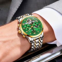 mens automatic watch elegant styling - OLEVS 6763