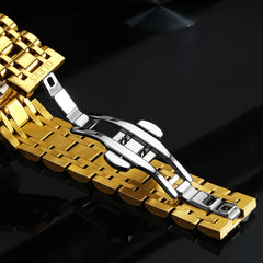 open heart mechanical watch detail - OLEVS 6763