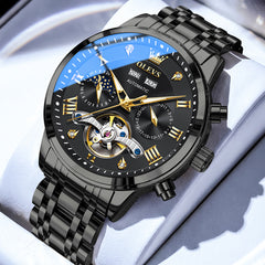 mens automatic watch product view - OLEVS 6763