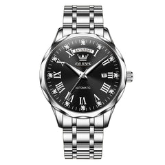OLEVS 6780 Roman Numerals Day Date Mechanical Watch for Men - All Gold Watch | Olevs Watch Store