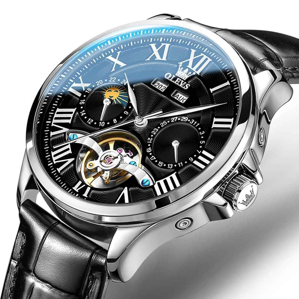 OLEVS 7013 – Men's Multi Function Sun and Moon Mechanical Watch