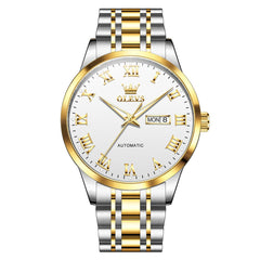 OLEVS 7060 Classic Roman Numeral Automatic Watch For Men - All Gold Watch | Olevs Watch Store