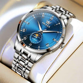 OLEVS 7063 – Men's Diamond Moon Phase Automatic Watch