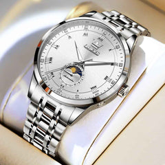 OLEVS 7063 – Men's Diamond Moon Phase Automatic Watch