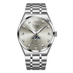 OLEVS 7069 Octagonal Moon Phase Automatic Watch For Men - Two Tone Blue Watch | Olevs Watch Store