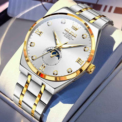 OLEVS 7069 – Men's Octagonal Moon Phase Automatic Watch