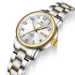 OLEVS 7072 – Women's Arabic Numeral Dual Calendar Automatic Watch
