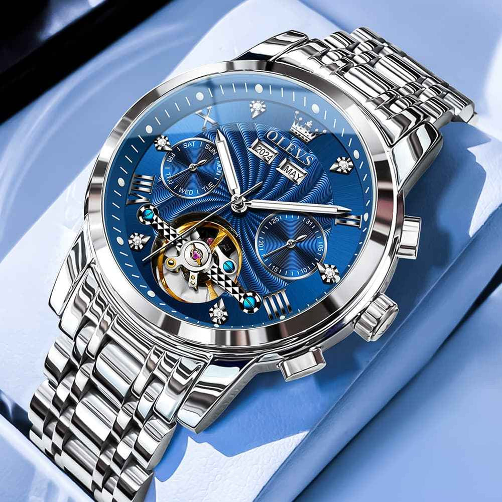 OLEVS 7088 – Men's Open Heart Roman Numeral Automatic Watch