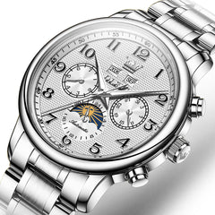 OLEVS 7126 Multifunction Automatic Mechanical Watch for Men - All Black Watch | Olevs Watch Store