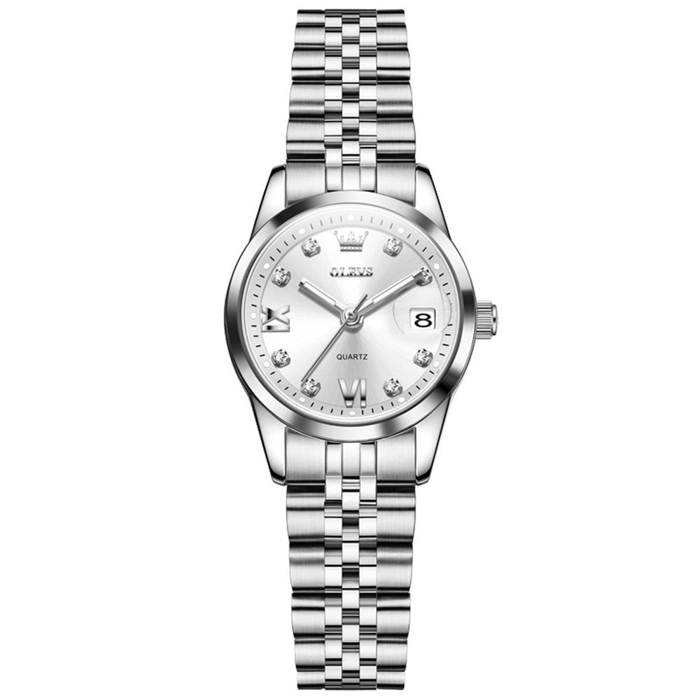 Silver White front view - OLEVS 7133