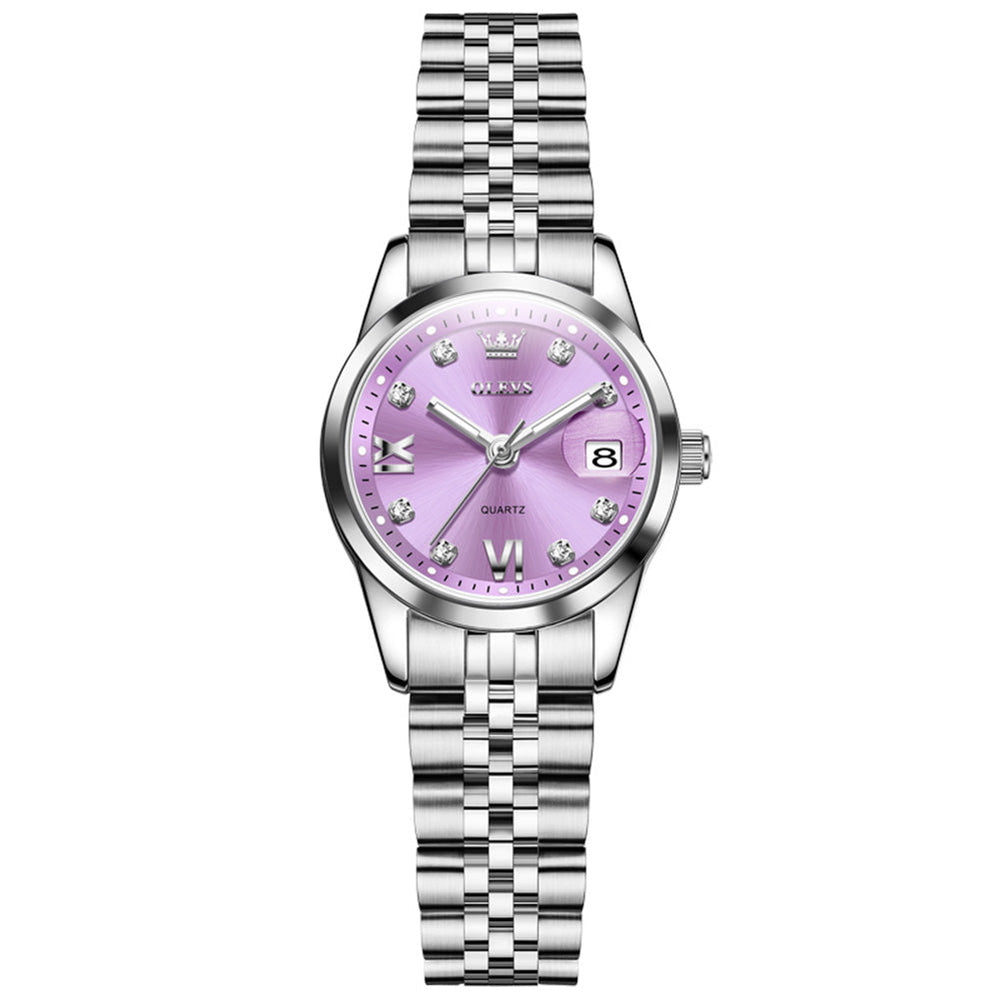 Silver Purple front view - OLEVS 7133