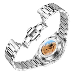 exhibition caseback and butterfly clasp - OLEVS 7136
