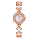 OLEVS 9813 – Diamond Petal Bracelet Women Quartz Watch