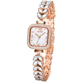 OLEVS 9987 – Women's Mermaid Crystal Bracelet Square Watch
