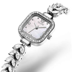 OLEVS 9987 – Women's Mermaid Crystal Bracelet Square Watch