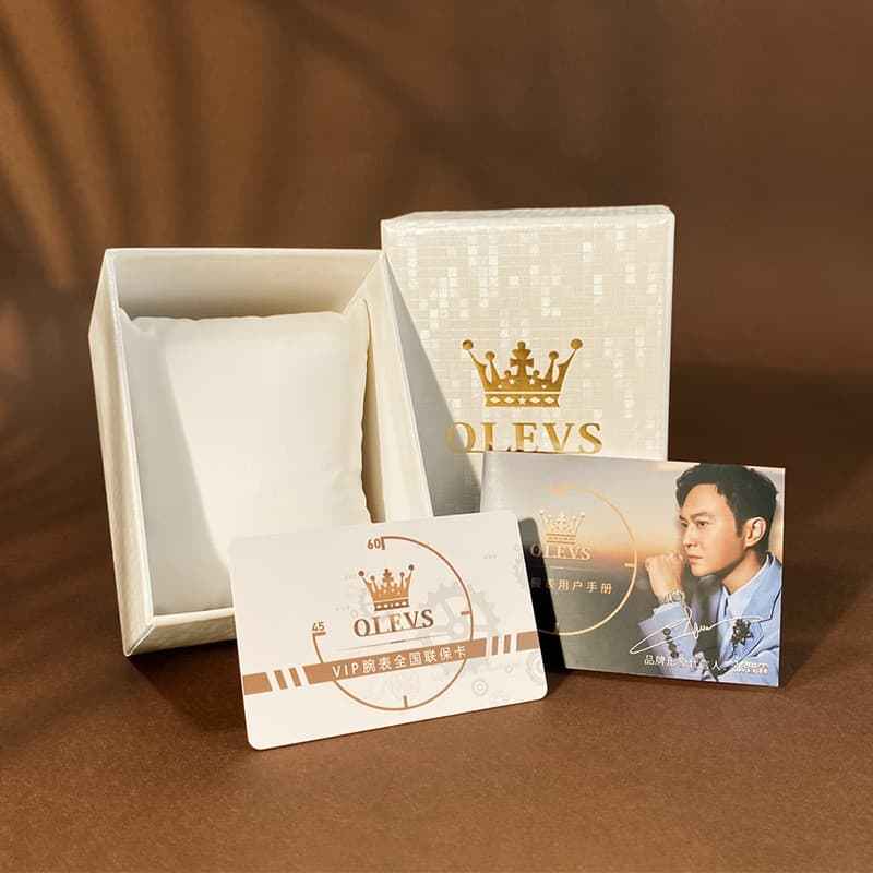 OLEVS Watch Gift Box – Classic Textured White