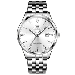 OLEVS Couple Watch Faceted Crystal Two Tone Stainless Steel Date Quartz 5598 - Women - All Gold Watch | Olevs Watch Store