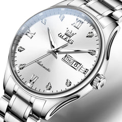 OLEVS Diamond Dial Day Date Automatic Mechanical Watch 9955 for Men - All Gold Watch | Olevs Watch Store