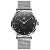 OLEVS 7125 – Men's Minimalist Ultra Thin Mesh Quartz Watch