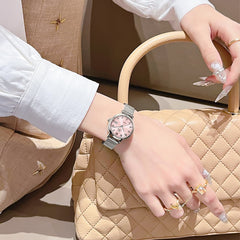 OLEVS Petite Minimalist Mesh Watch with Date 7130 for Women - Gold White Watch | Olevs Watch Store