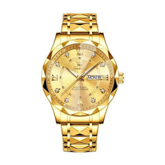 The Royal Diamond Executive | 3D Faceted Crystal & Gold Steel