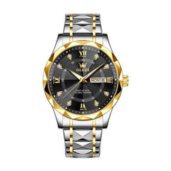The Royal Diamond Executive | 3D Faceted Crystal & Gold Steel