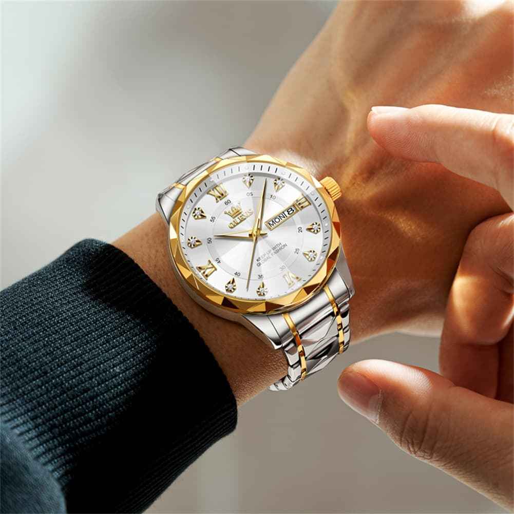 The Royal Diamond Executive | 3D Faceted Crystal & Gold Steel