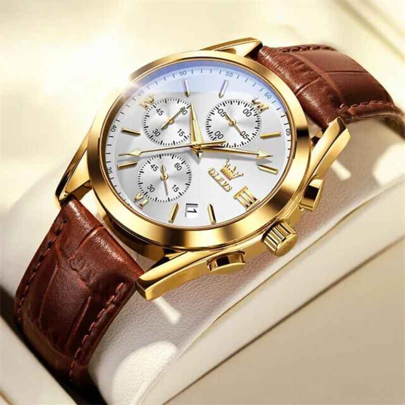 OLEVS - Classic Caramel Chronograph
