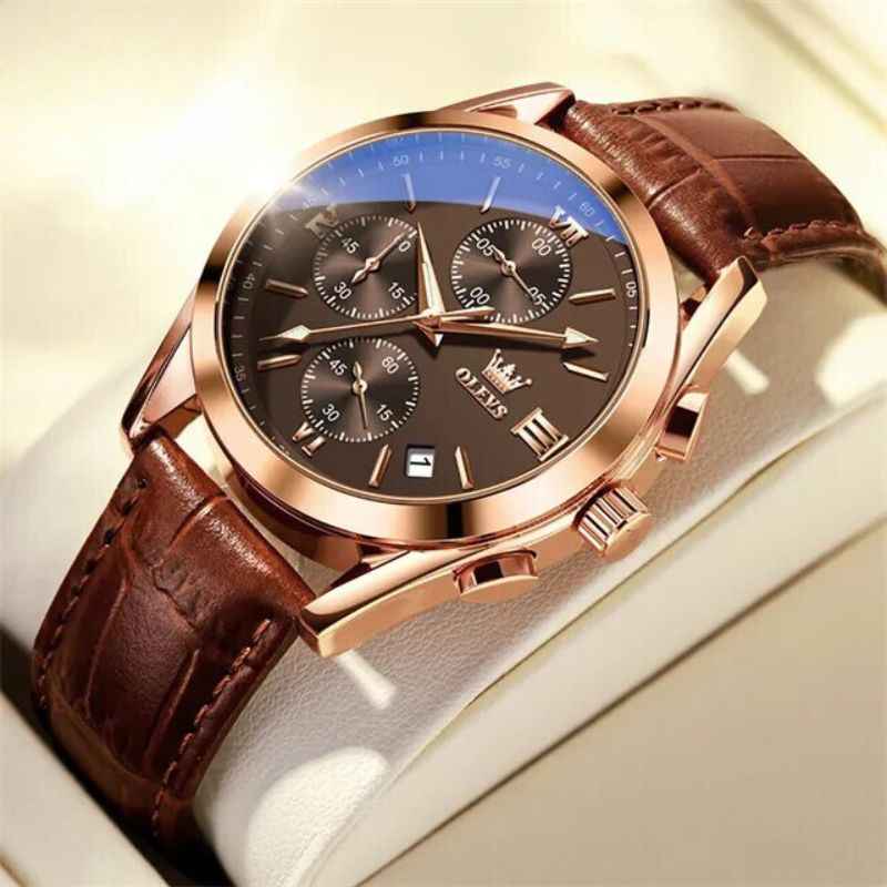 OLEVS - Classic Caramel Chronograph