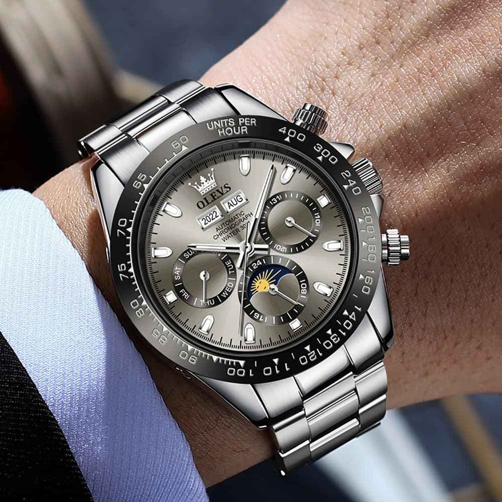 "The Apex" Grand Calendar Automatic Watch | Racing Style & Year Display