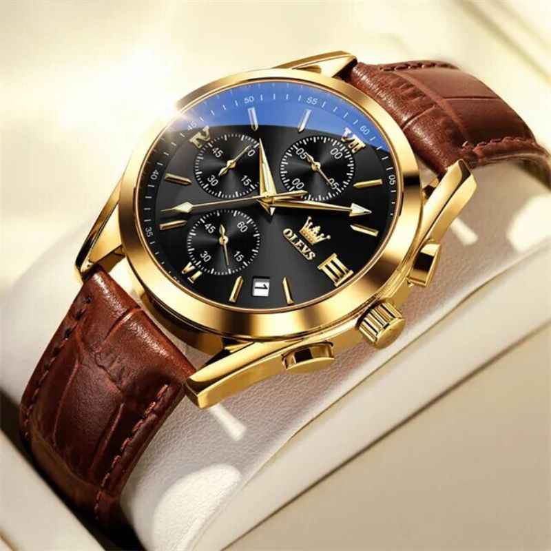 OLEVS - Classic Caramel Chronograph
