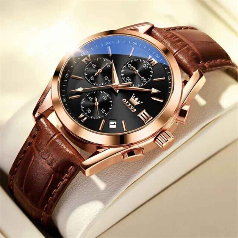 OLEVS - Classic Caramel Chronograph