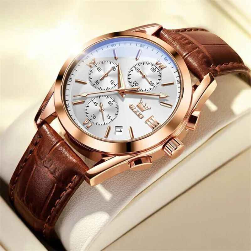 OLEVS - Classic Caramel Chronograph