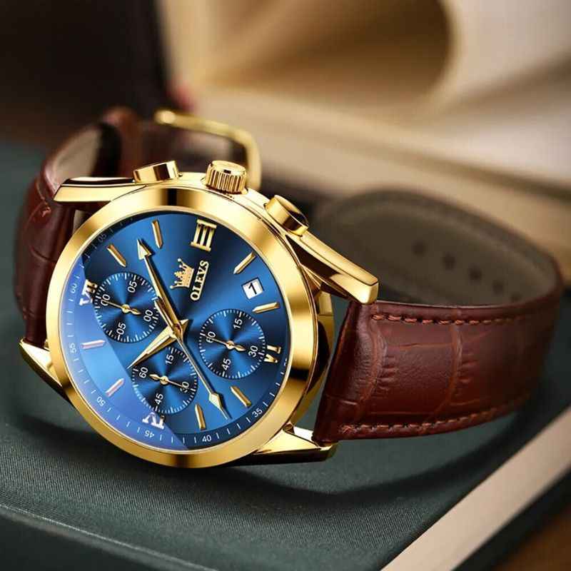 OLEVS - Classic Caramel Chronograph