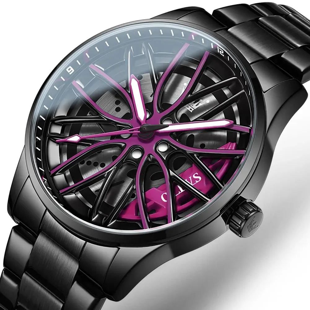 OLEVS 9937 Hip Hop Car Wheel Watch