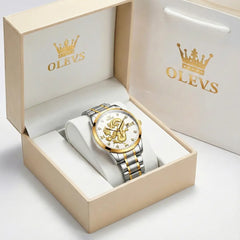 OLEVS "The Emperor" 3D Golden Dragon Watch | Relief Dial & Luminous