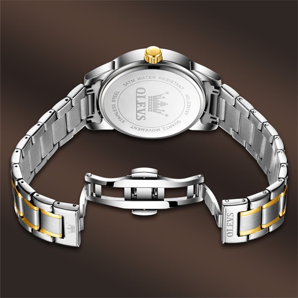 OLEVS "The Emperor" 3D Golden Dragon Watch | Relief Dial & Luminous