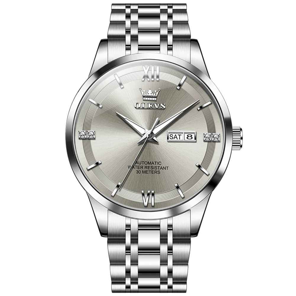 "The Executive" Classic Automatic Watch | Day-Date & Flat Crystal