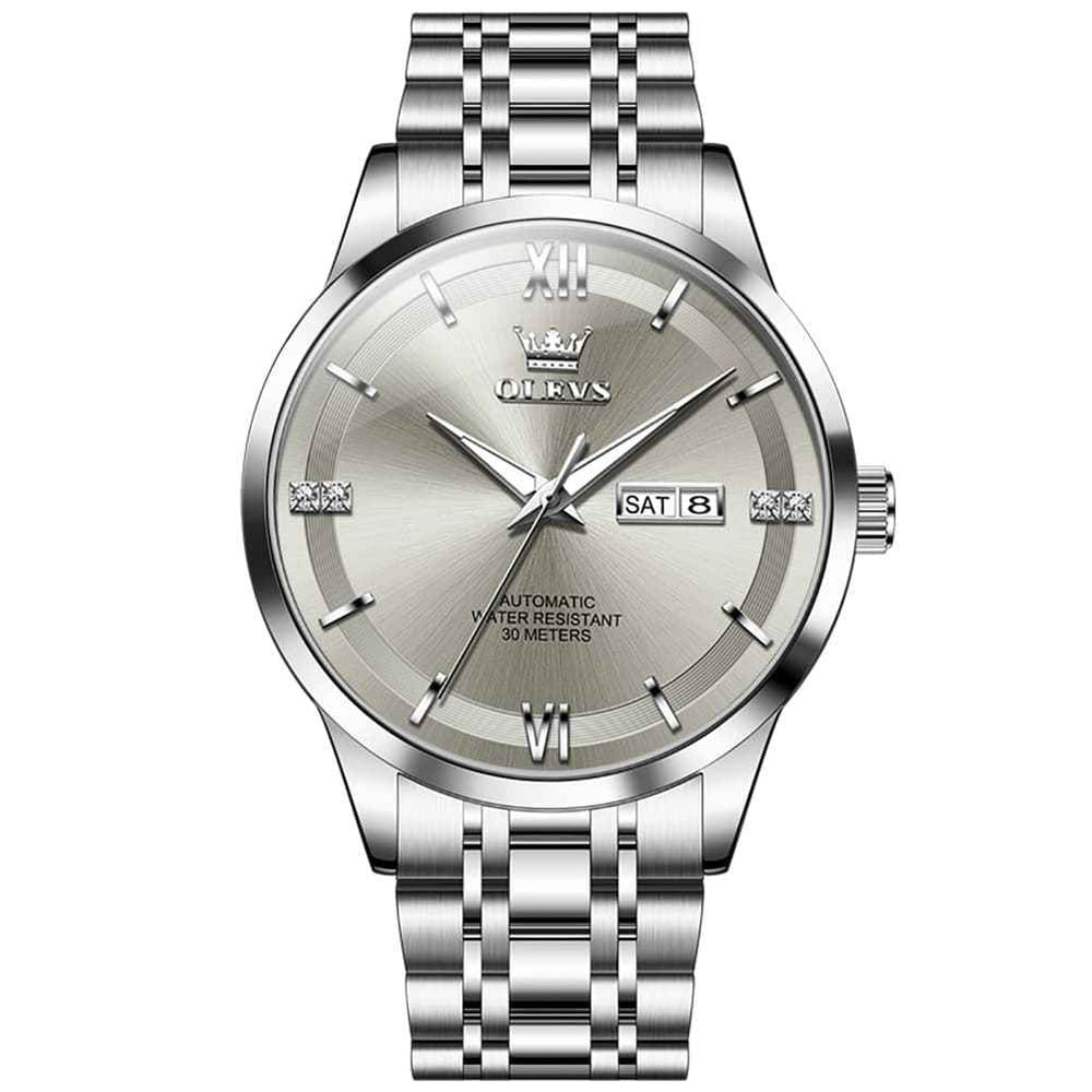 "The Executive" Classic Automatic Watch | Day-Date & Flat Crystal