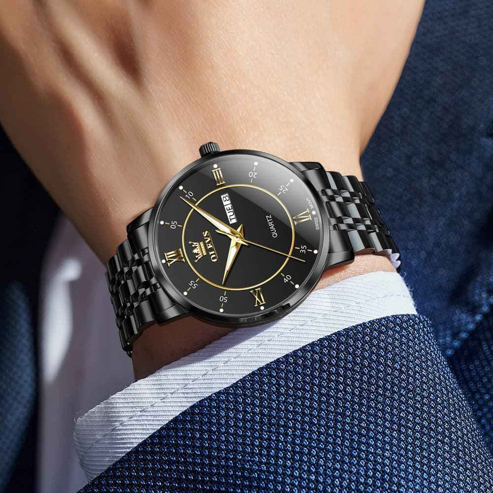 "The Executive" Swiss Movement Watch | Ultra-Slim 9mm Day-Date