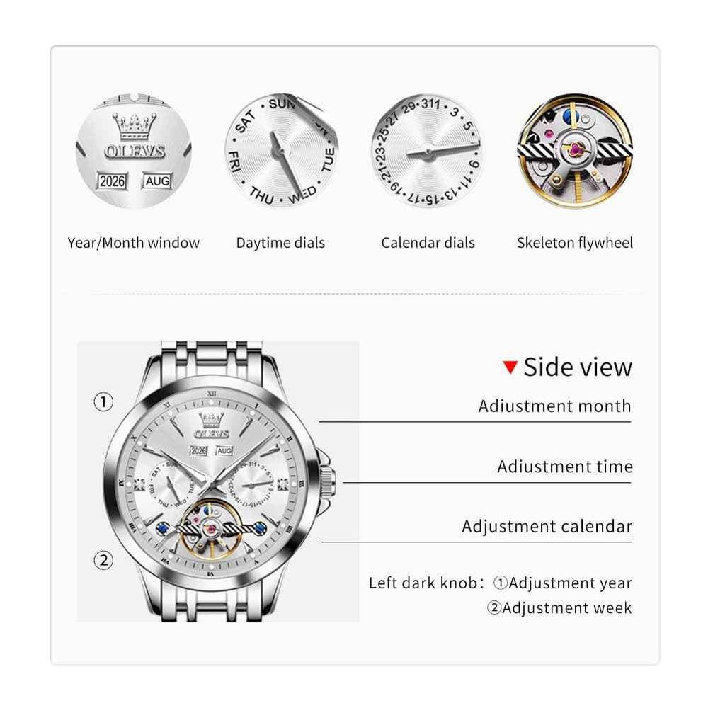 "The Legacy" Grand Calendar Automatic Watch | Year, Month & Day Display